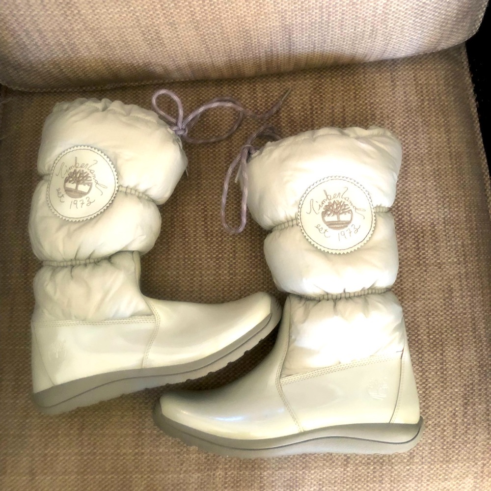 New Girls Timberland Snow Boots- Silver/Gray, 4.5